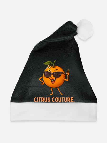 Sonnenorange Couture - Weihnachtsmütze - Schwarz/Weiß