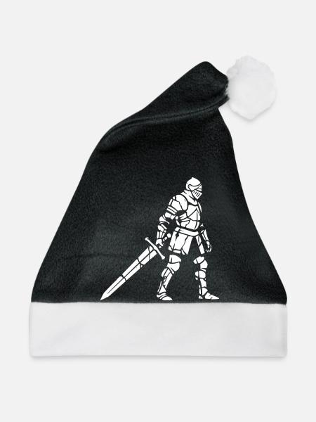 Ritter Rüstung Detailliert Mittelalter grunge - Weihnachtsmütze - Schwarz/Weiß