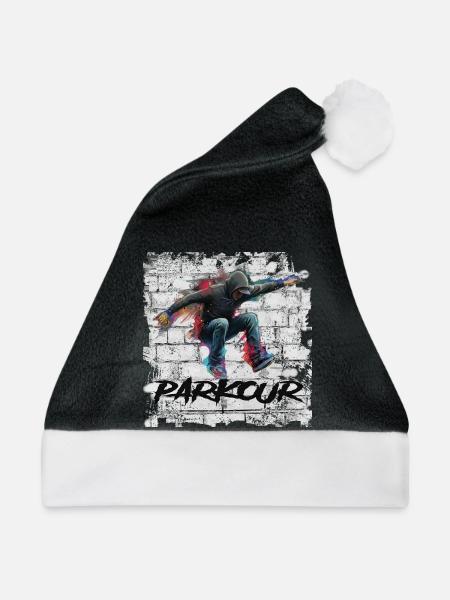 Parkour - Weihnachtsmütze - Schwarz/Weiß