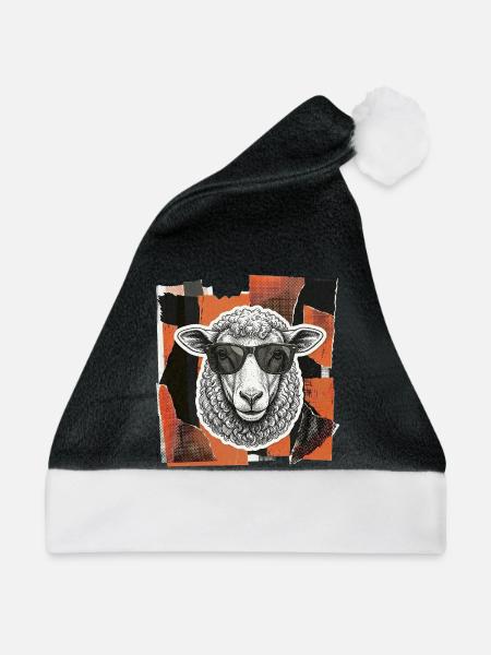 Schaf Schäfchen - Weihnachtsmütze - Schwarz/Weiß