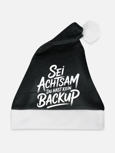 Achtsamkeit Spruch - Weihnachtsmütze - Schwarz/Weiß