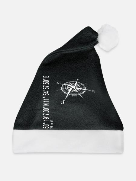 Hof - Weihnachtsmütze - Schwarz/Weiß - Vorne