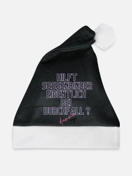 Durchfall Humor Neontext - Weihnachtsmütze - Schwarz/Weiß