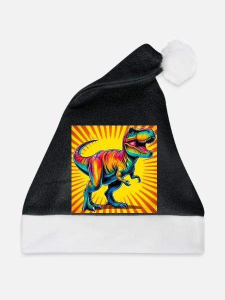 Dinosaurier - Weihnachtsmütze - Schwarz/Weiß
