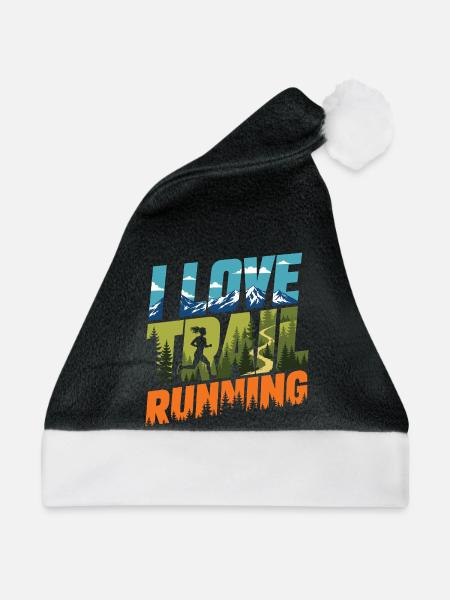 Ich liebe Trailrunning - Weihnachtsmütze - Schwarz/Weiß