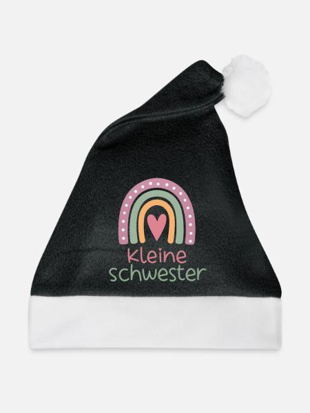 Kleine Schwester Regenbogen - Weihnachtsmütze - Schwarz/Weiß
