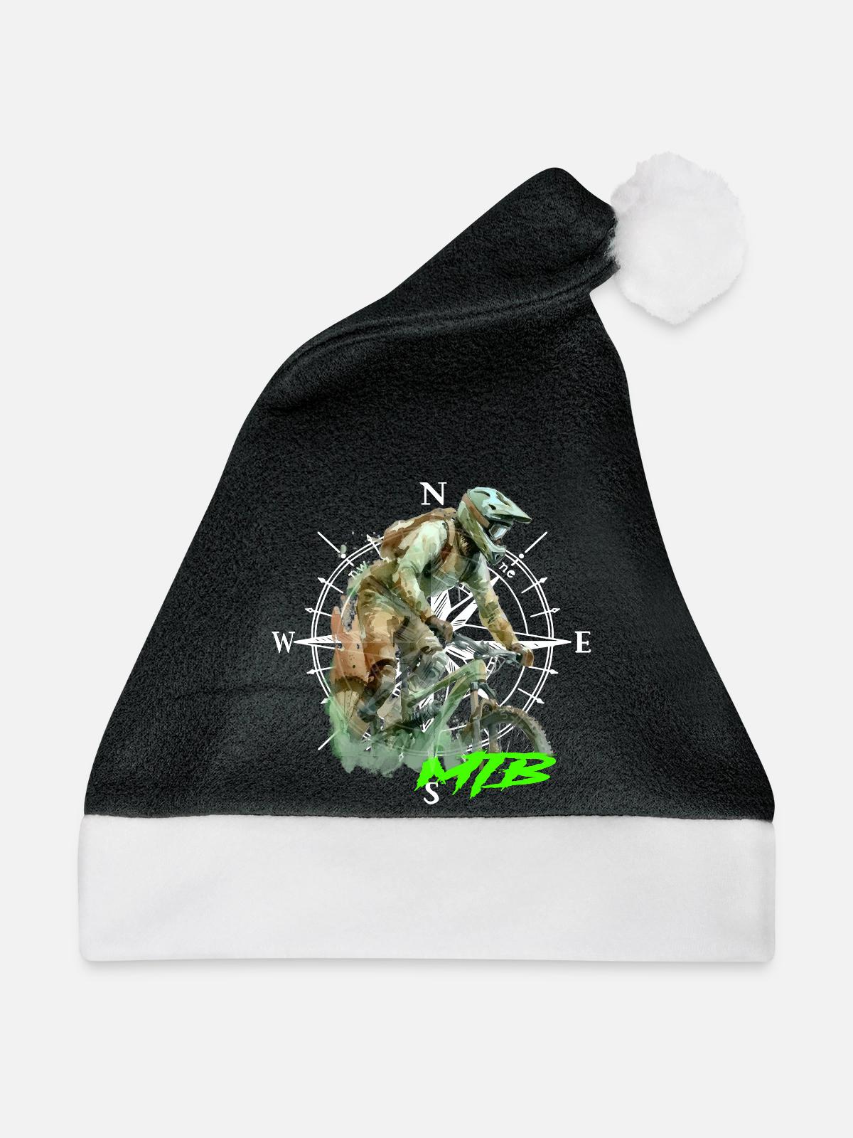 Mtb - Weihnachtsmütze - Schwarz/Weiß - Vorne