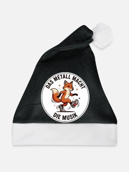 Stepptanz Metall Musik Tap Dance Shirt - Weihnachtsmütze - Schwarz/Weiß - Vorne