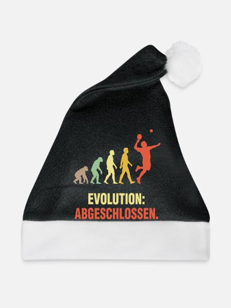 Evolution abgeschlossen Tischtennis Spruch - Weihnachtsmütze - Schwarz/Weiß