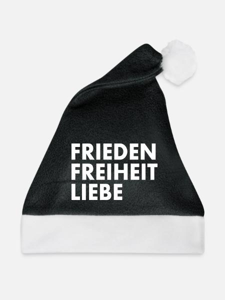 Frieden freiheit liebe - Weihnachtsmütze - Schwarz/Weiß