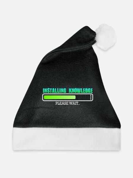 Installing Knowledge please wait - Weihnachtsmütze - Schwarz/Weiß - Vorne
