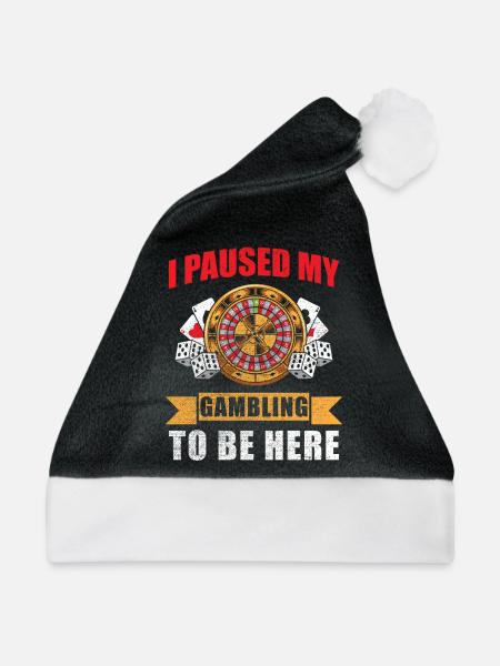 Casino Spruch - Weihnachtsmütze - Schwarz/Weiß