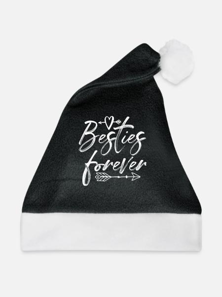 Besties forever - Weihnachtsmütze - Schwarz/Weiß