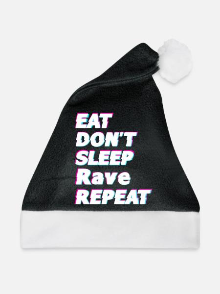 Raver Geschenkidee - Weihnachtsmütze - Schwarz/Weiß