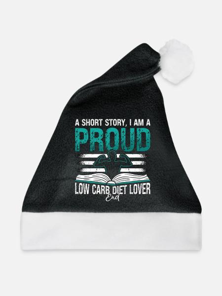 Low Carb Diet Lover A Short Story I Am A Carb Diet - Weihnachtsmütze - Schwarz/Weiß - Vorne