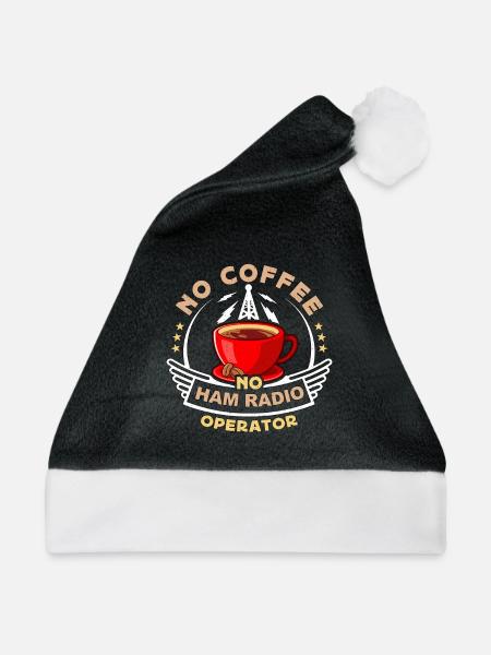 Ham Radio Operator No Coffee Operator Coffee Lover - Weihnachtsmütze - Schwarz/Weiß - Vorne