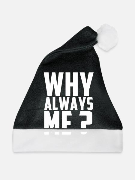 WARUM IMMER ICH? - Weihnachtsmütze - Schwarz/Weiß