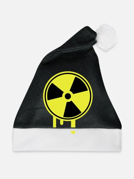 atom_symbol_1_f2 - Weihnachtsmütze - Schwarz/Weiß
