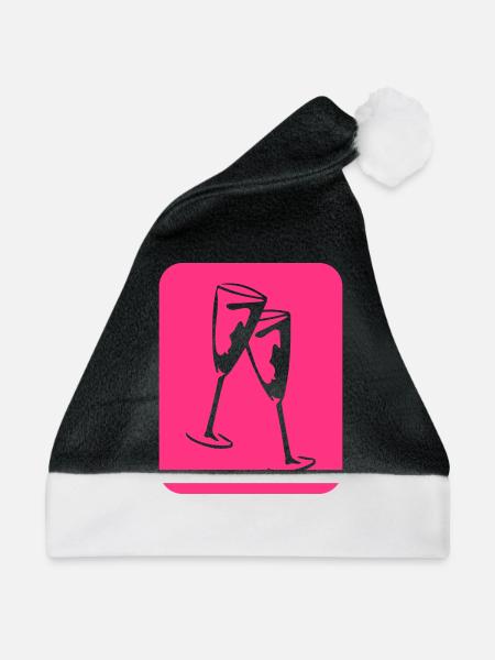 sekt icon - Weihnachtsmütze - Schwarz/Weiß