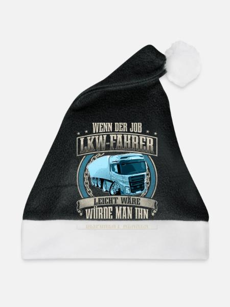LKW Fahrer - Weihnachtsmütze - Schwarz/Weiß