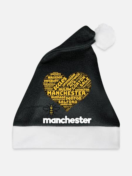 Manchester - Weihnachtsmütze - Schwarz/Weiß - Vorne
