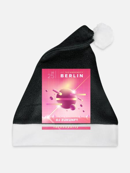 Berliner Techno - Weihnachtsmütze - Schwarz/Weiß