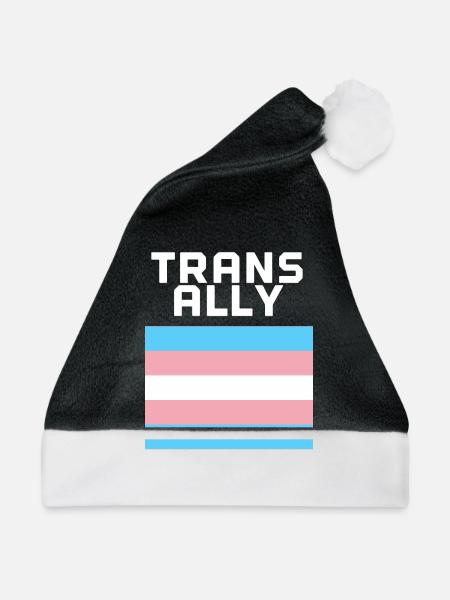 Trans ally - Weihnachtsmütze - Schwarz/Weiß - Vorne