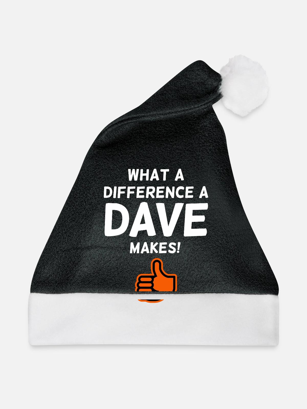 Dave - Weihnachtsmütze - Schwarz/Weiß - Vorne
