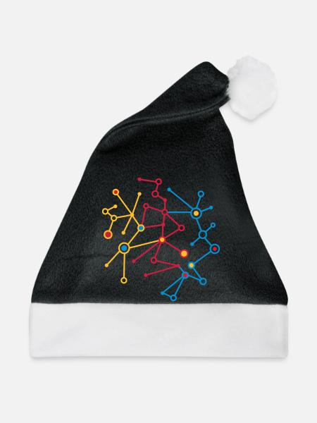 Molekül Muster - Weihnachtsmütze - Schwarz/Weiß
