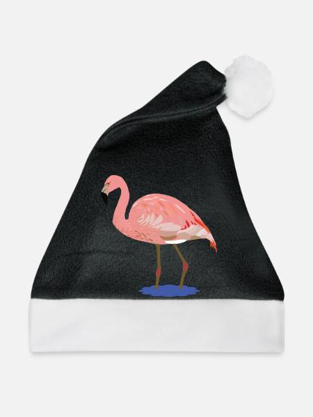 Flora Flamingo - Weihnachtsmütze - Schwarz/Weiß