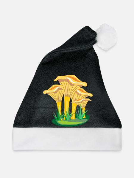 Pilze Pilze - Weihnachtsmütze - Schwarz/Weiß - Vorne