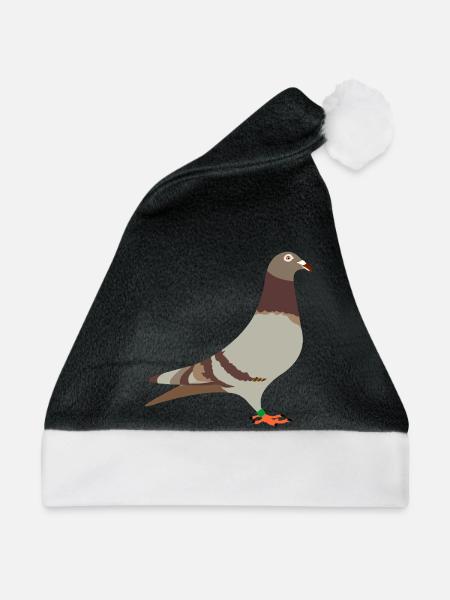 Brieftaube rotbraun - Weihnachtsmütze - Schwarz/Weiß