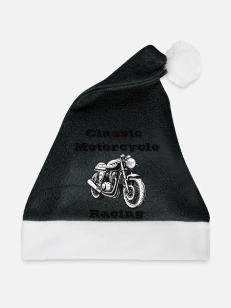 Classic Motorcycle Racing - Weihnachtsmütze - Schwarz/Weiß