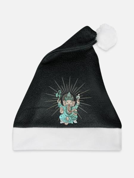 Indischer Elefant Ganesha. - Weihnachtsmütze - Schwarz/Weiß