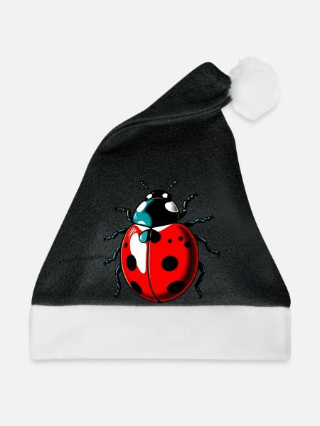 Marienkäfer - Weihnachtsmütze - Schwarz/Weiß