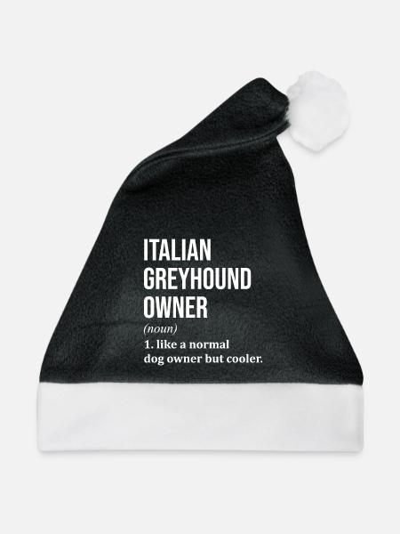 Greyhound Greyhound Greyhound - Weihnachtsmütze - Schwarz/Weiß - Vorne