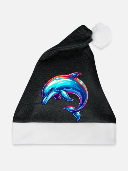 Delfin - Weihnachtsmütze - Schwarz/Weiß