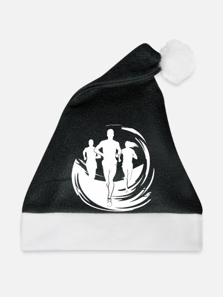 Läufer Zeichnung - Weihnachtsmütze - Schwarz/Weiß