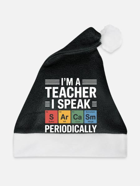 Lehrerin Ich spreche regelmäßig Chemie Design - Weihnachtsmütze - Schwarz/Weiß