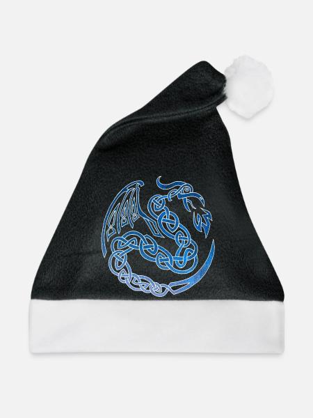 Galaktischer keltischer Drache - Weihnachtsmütze - Schwarz/Weiß