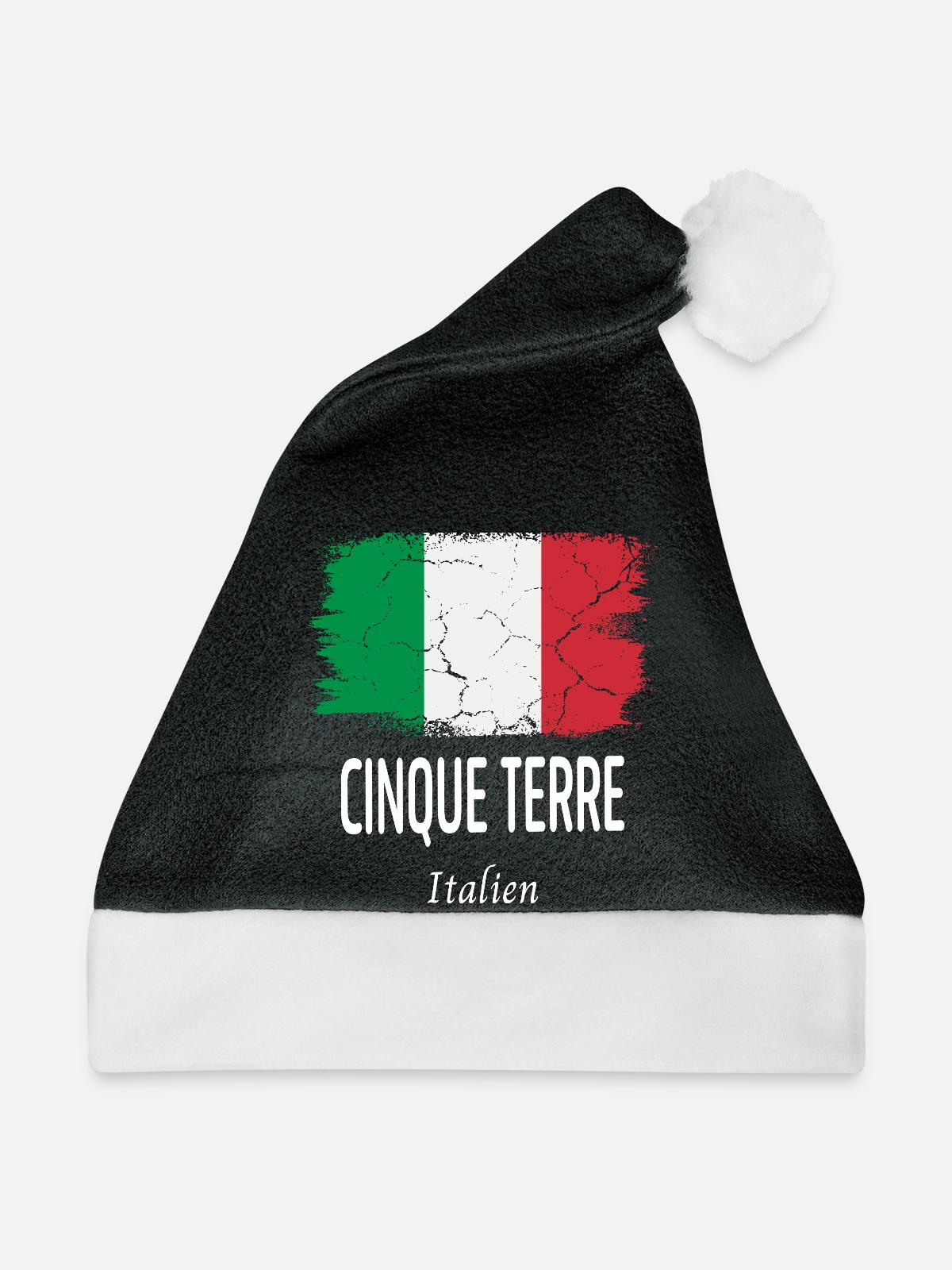 Cinque Terre - Weihnachtsmütze - Schwarz/Weiß - Vorne