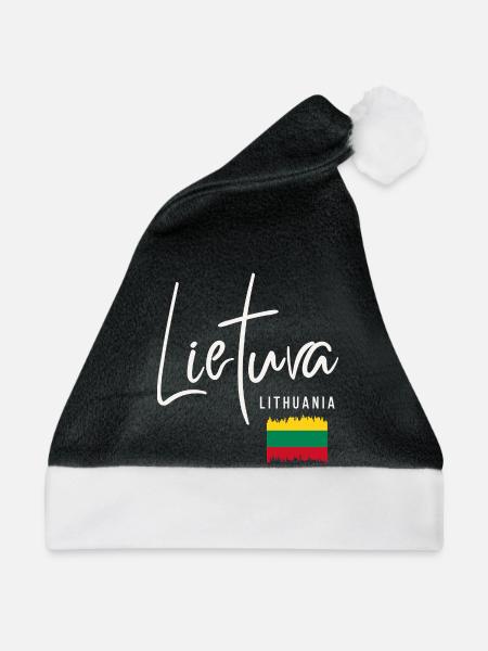 Litauische Wurzeln, ich liebe Litauen - Weihnachtsmütze - Schwarz/Weiß - Vorne