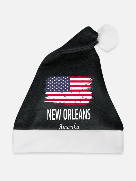 New Orleans - Weihnachtsmütze - Schwarz/Weiß