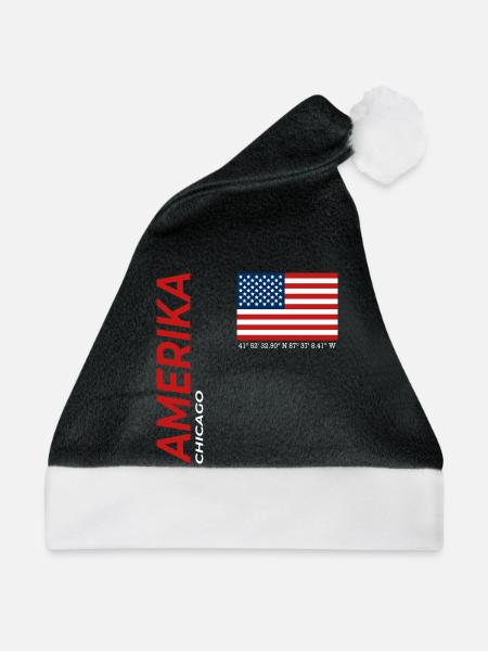 Chicago - Weihnachtsmütze - Schwarz/Weiß