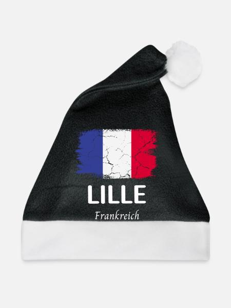 Lille - Weihnachtsmütze - Schwarz/Weiß - Vorne