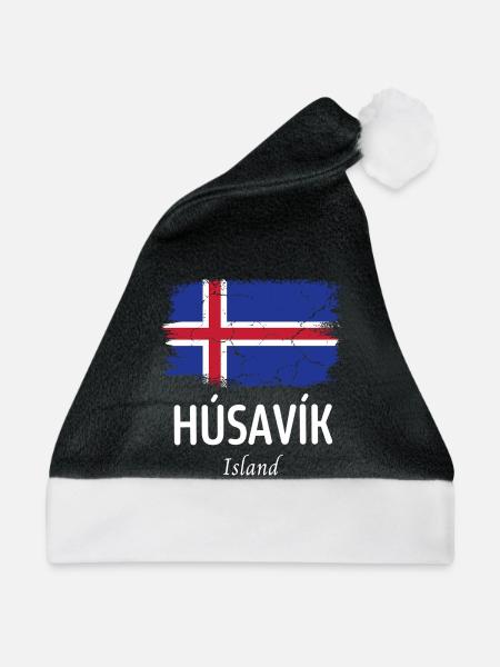 Húsavík - Weihnachtsmütze - Schwarz/Weiß