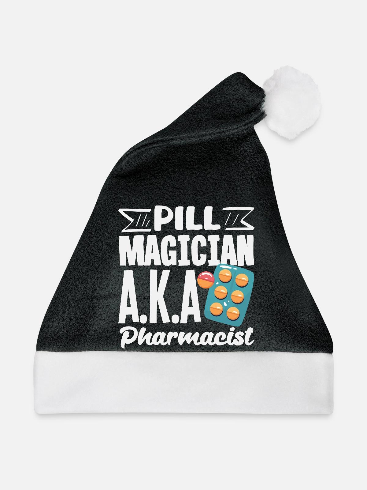 Apotheker Pharmazeutisch-technischer - Weihnachtsmütze - Schwarz/Weiß - Vorne