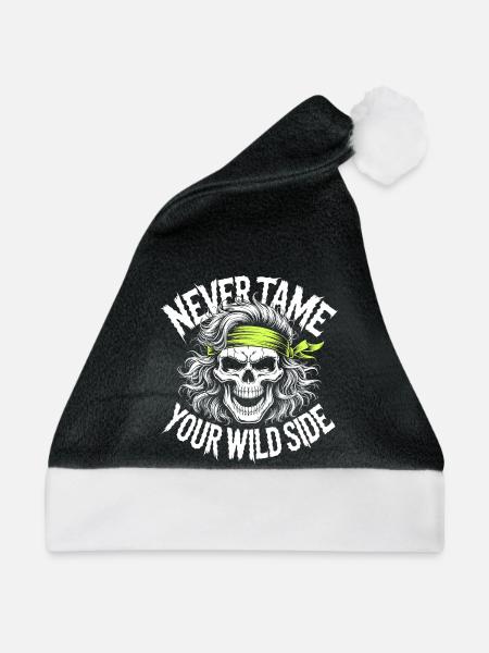 Neon Skull Rebel Bandana Art - Weihnachtsmütze - Schwarz/Weiß - Vorne