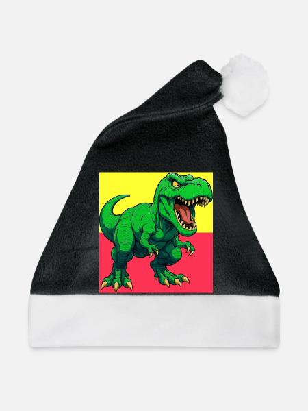Dinosaurier - Weihnachtsmütze - Schwarz/Weiß