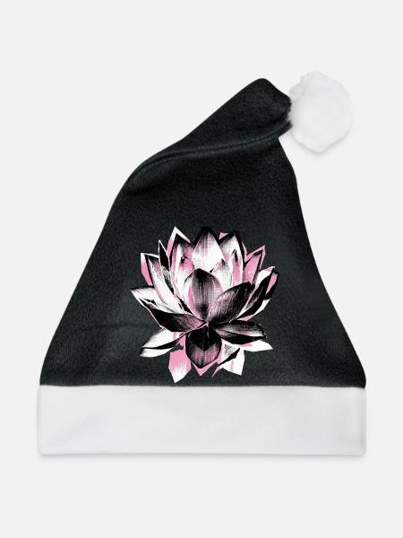Lotusblüte Yoga - Weihnachtsmütze - Schwarz/Weiß - Vorne